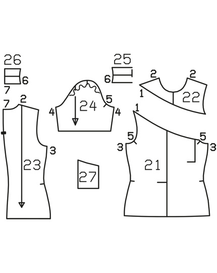 burda Schnittmuster Damen-T-Shirt mit Stehkragen 03/24 #116 Gr. 34-44