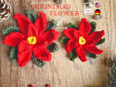 Weihnachtsstern Häkelanleitung ohne nähen