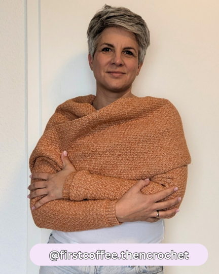 Häkelanleitung für einen Ärmelschal |  5 Größen: XS- 4XL