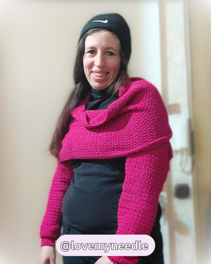 Häkelanleitung für einen Ärmelschal |  5 Größen: XS- 4XL