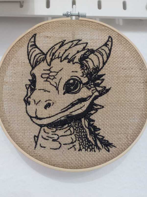 Stickdatei - Drache - Drachenkopf - 2 Größen