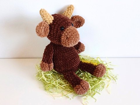 Bandit, the Bull - Low Sew Bull Toy Crochet Pattern