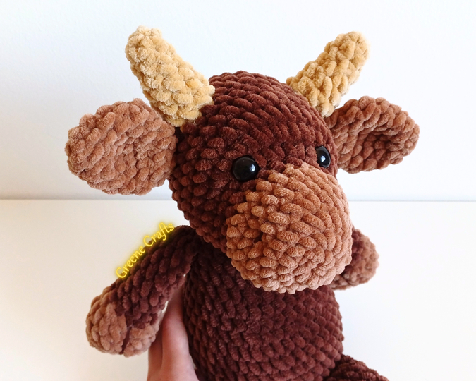 Bandit, the Bull - Low Sew Bull Toy Crochet Pattern