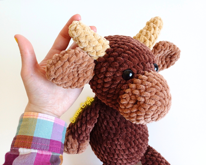 Bandit, the Bull - Low Sew Bull Toy Crochet Pattern