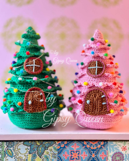 Häkelanleitung Wichtelhaus – Weihnachtsdeko Tannenbaum Häuschen mit Lichter