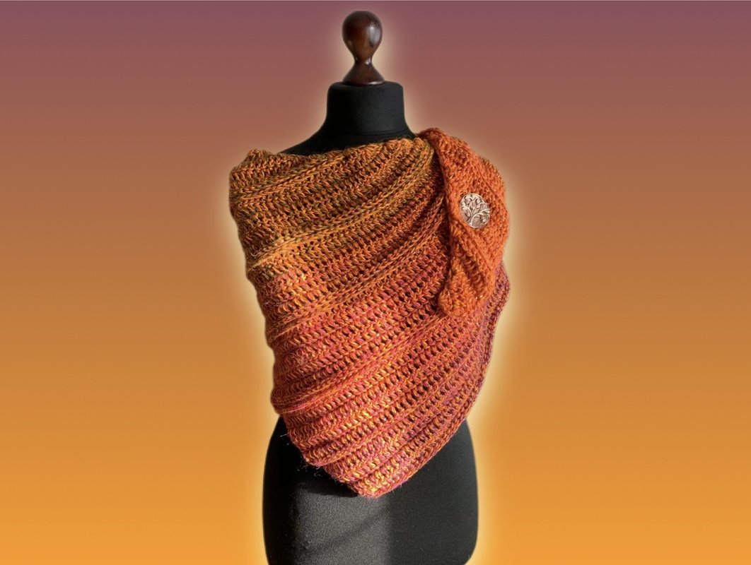 Scalae asymmetrisch-Häkelanleitung für ein einfaches Dreieckstuch