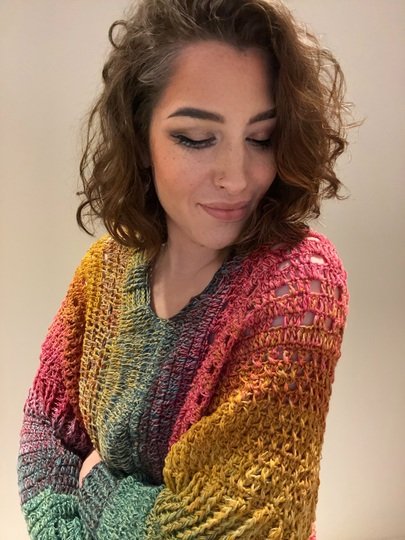 Häkelanleitung Fledermauspulli "COLOR DANCE"