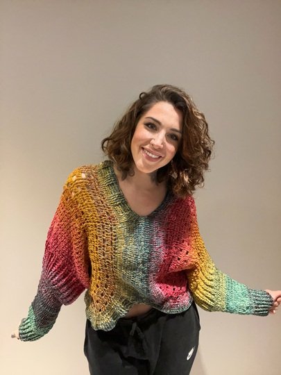 Häkelanleitung Fledermauspulli "COLOR DANCE"