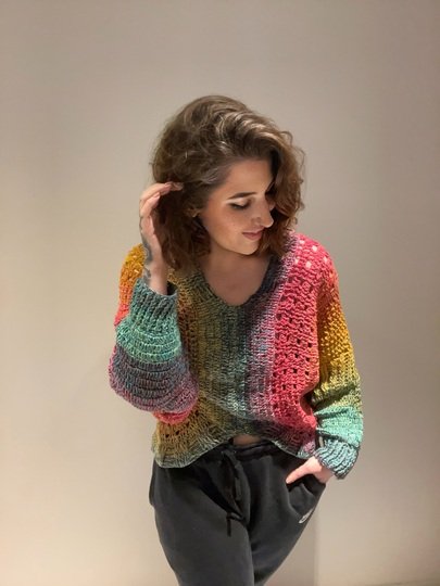 Häkelanleitung Fledermauspulli "COLOR DANCE"