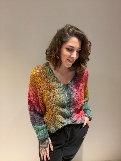 Häkelanleitung Fledermauspulli "COLOR DANCE"