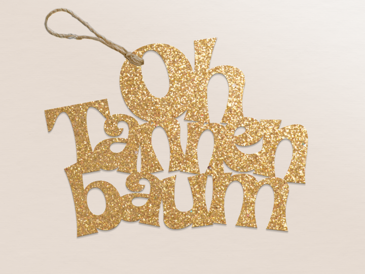 Plotterdatei Oh Tannenbaum Geschenkanhänger - Handlettered svg dxf png PDF