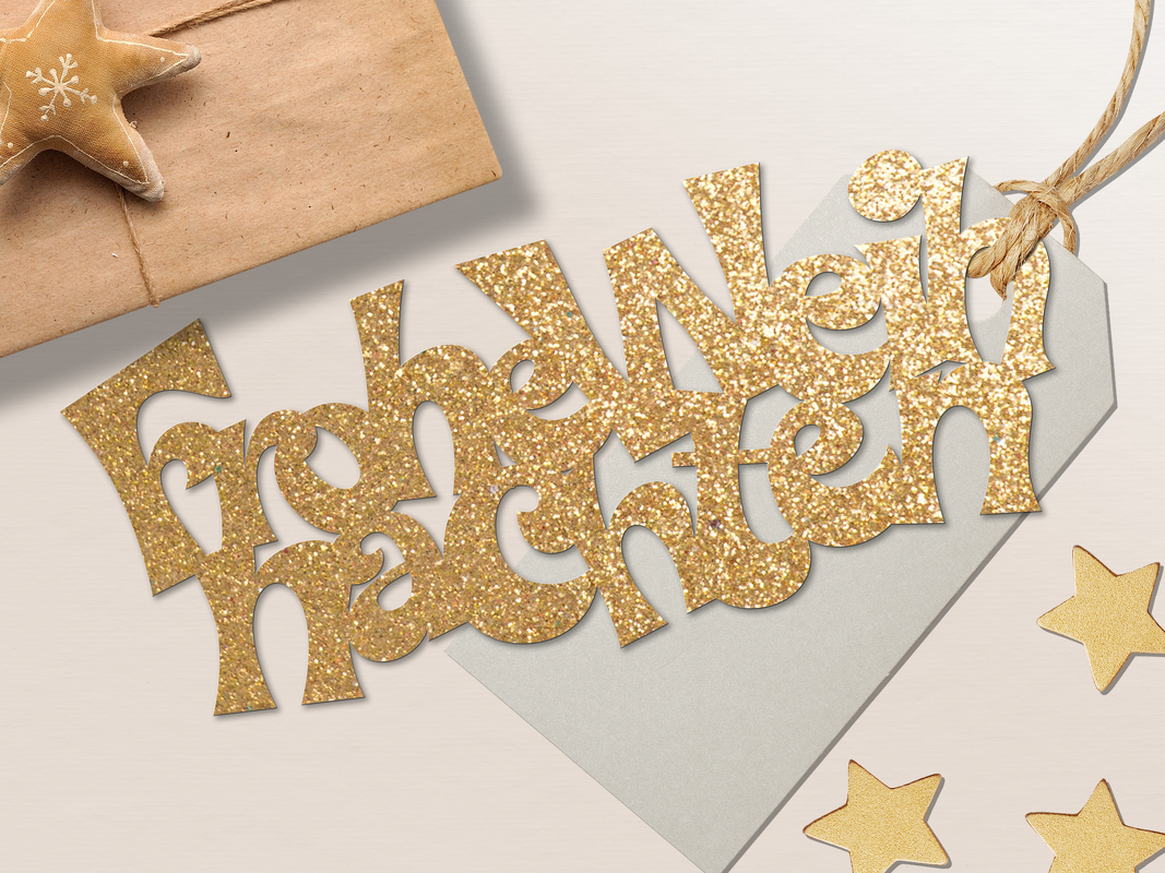 Plotterdatei Frohe Weihnachten Geschenkanhänger - svg dxf png PDF - Bild 4