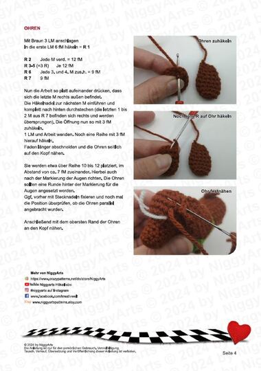 kleiner Dackel im Pulli - Häkelanleitung von NiggyArts