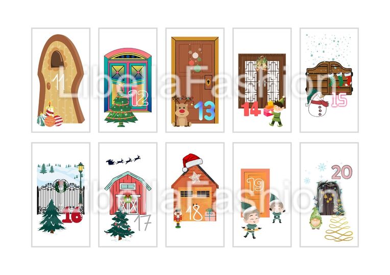 Digitaler Adventskalender Story Template für social media 24 fertig