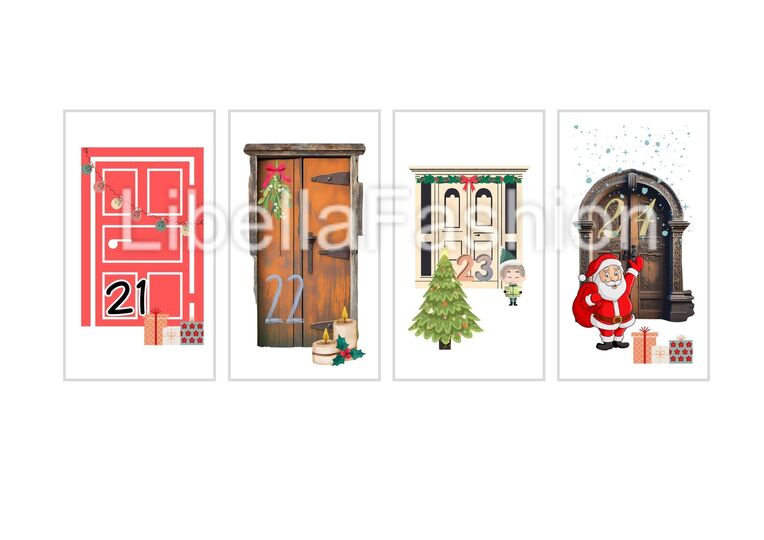 Digitaler Adventskalender Story Template für social media 24 fertig