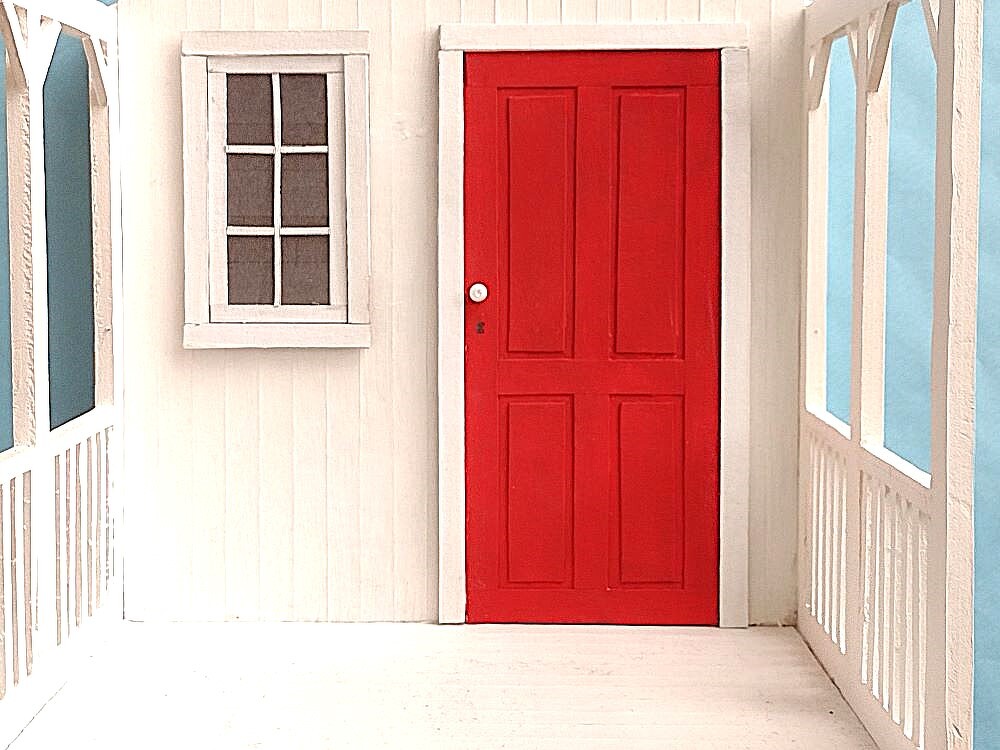 Bastelanleitung und Vorlagen Wichteltür und Fenster aus Pappe