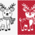 Plotterdatei Rentier / Reh Winter Weihnachten - 2 Varianten SVG PNG DXF PDF