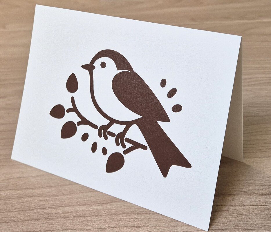 Cutting File Minimalist Bird on Branch SVG DXF PNG PDF - Image 3