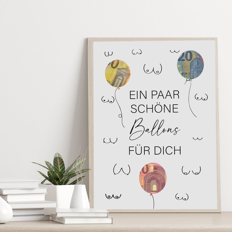 Poster GELDGESCHENK BALLONS Geschenk Männer DOWNLOAD - Bild 5