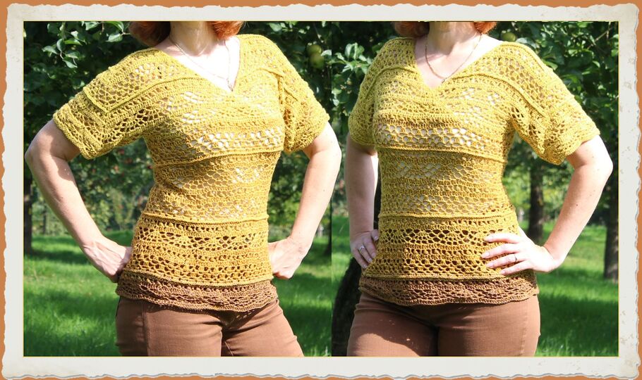 Häkelanleitung One-Cake-Perlensommer das Shirt - XS bis XXXL