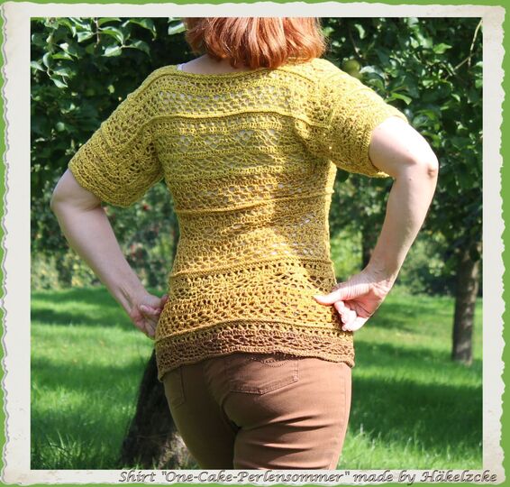 Häkelanleitung One-Cake-Perlensommer das Shirt - XS bis XXXL