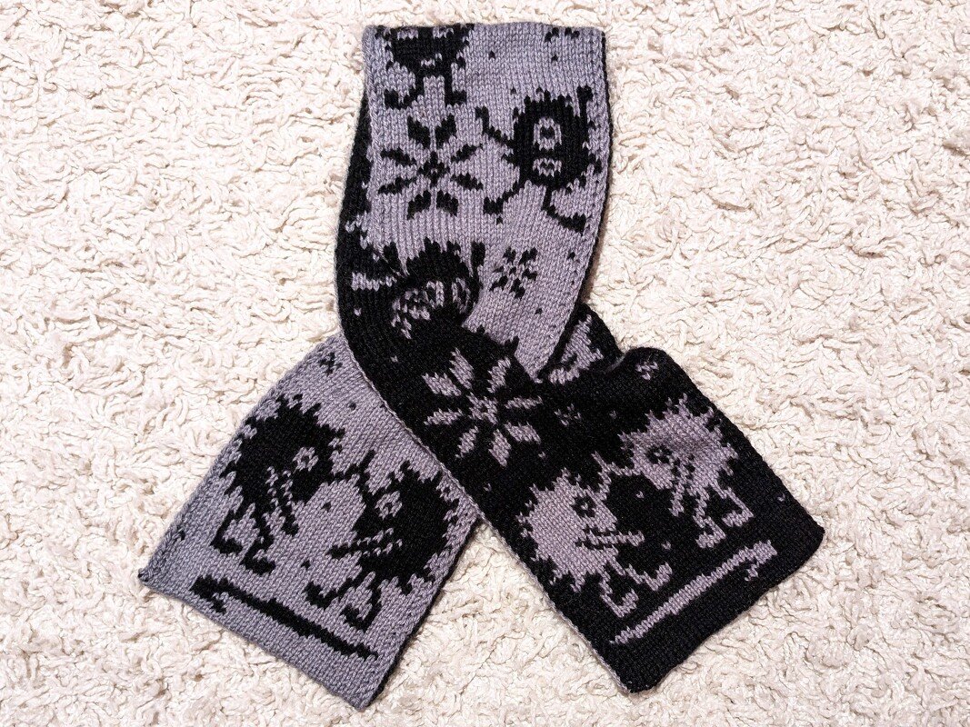 Steckschal "Monsterparade" - Doubleface Strickanleitung - Bild 3