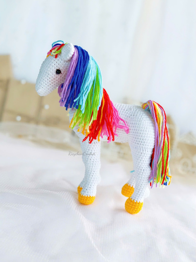 Color Horse Crochet Pattern - Horse amigurumi - PDF in English only