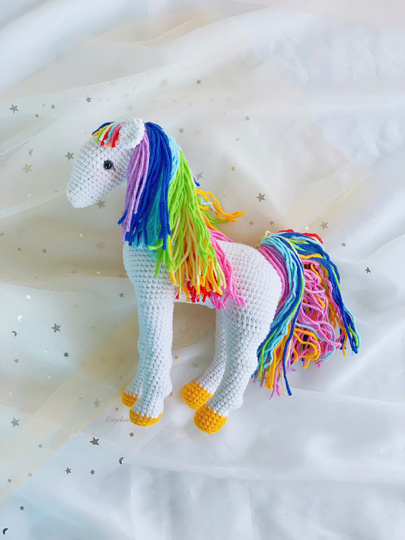 Color Horse Crochet Pattern - Horse amigurumi - PDF in English only