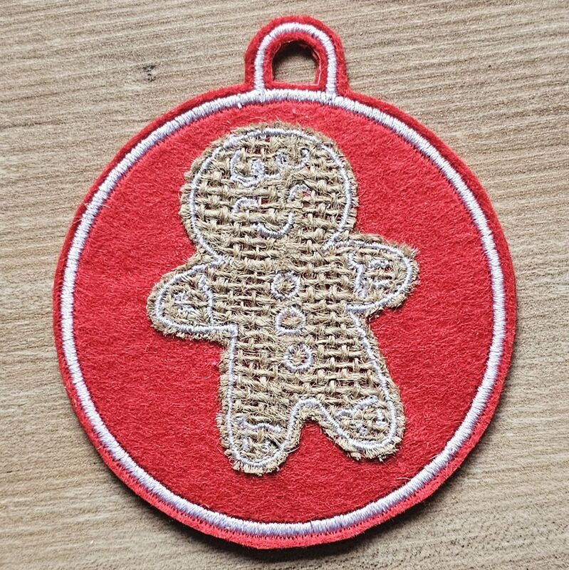 Stickdatei ITH - Weihnachtskugel 13 - Lebkuchenmann - Bild 2