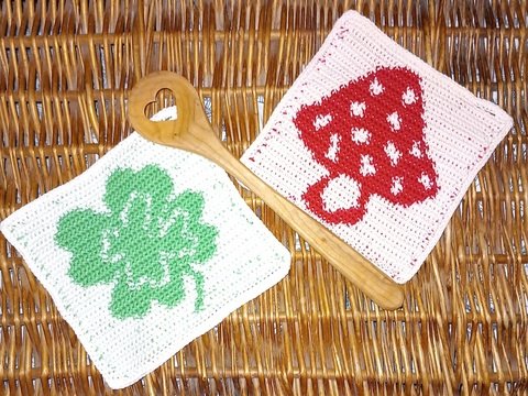 Glücks-Duo - gehäkelte Topflappen