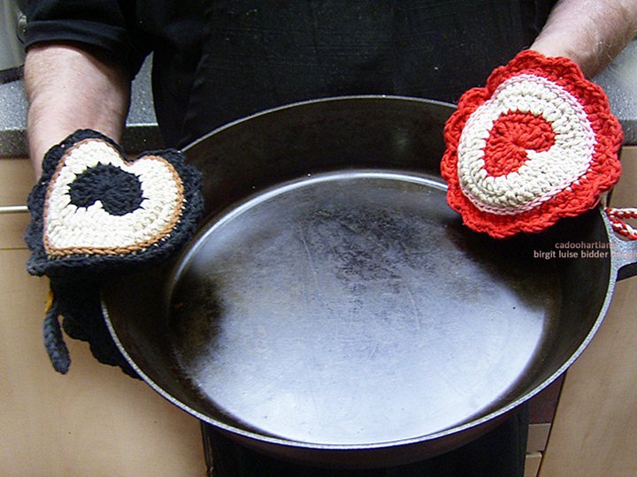 NORDIC HERZPUR, Topfgreifer häkeln inkl. Etiketten, fixe Geschenkidee