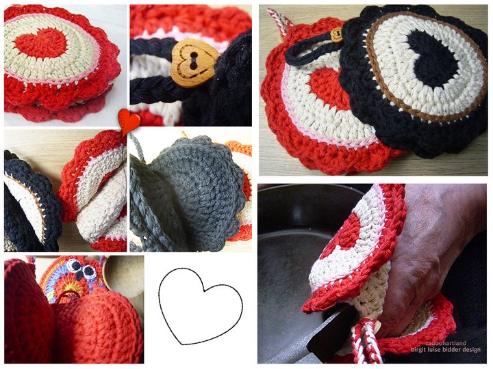 NORDIC HERZPUR, Topfgreifer häkeln inkl. Etiketten, fixe Geschenkidee