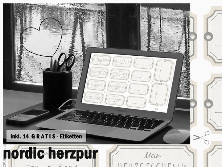 NORDIC HERZPUR, Topfgreifer häkeln inkl. Etiketten, fixe Geschenkidee