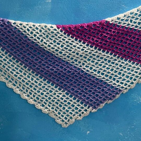 Crochet Pattern Lace Lizzard - easy and fast crochet shawl for woman