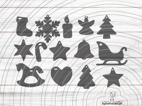 Weihnachtsformen Plotterdatei SVG DXF