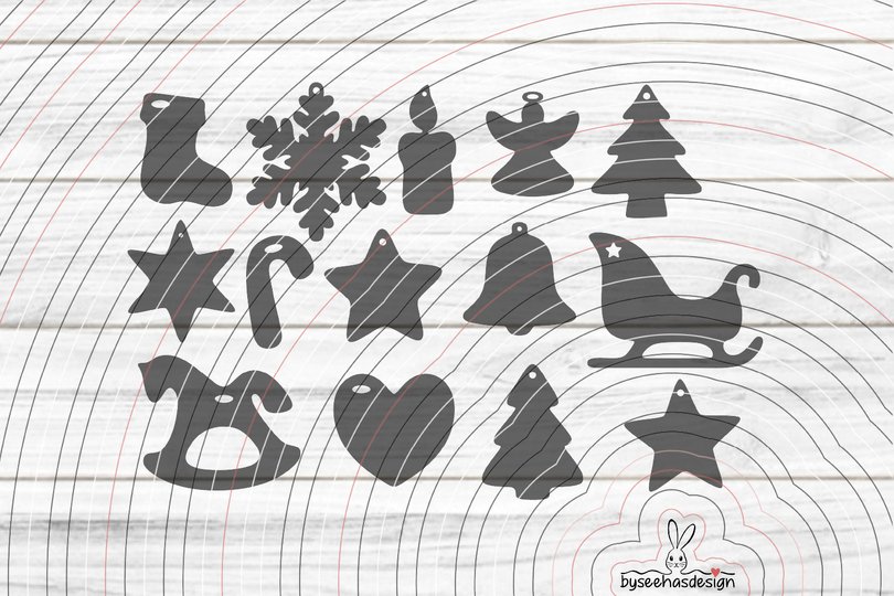 Weihnachtsformen Plotterdatei SVG DXF