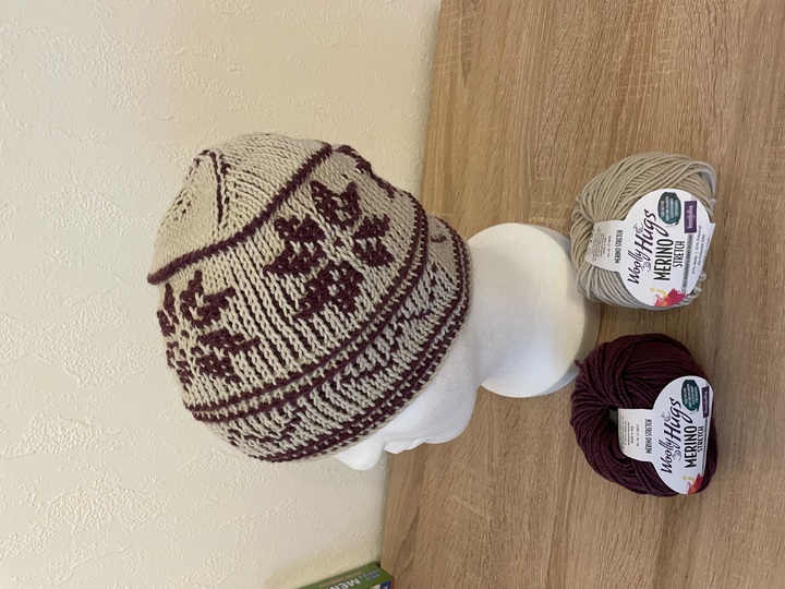 Mütze Norway-Look tunesisch gehäkelt