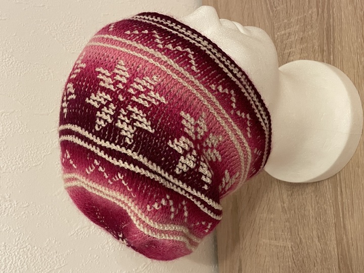 Mütze Norway-Look tunesisch gehäkelt