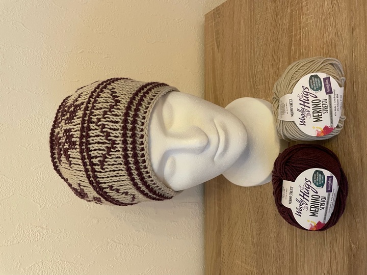 Mütze Norway-Look tunesisch gehäkelt