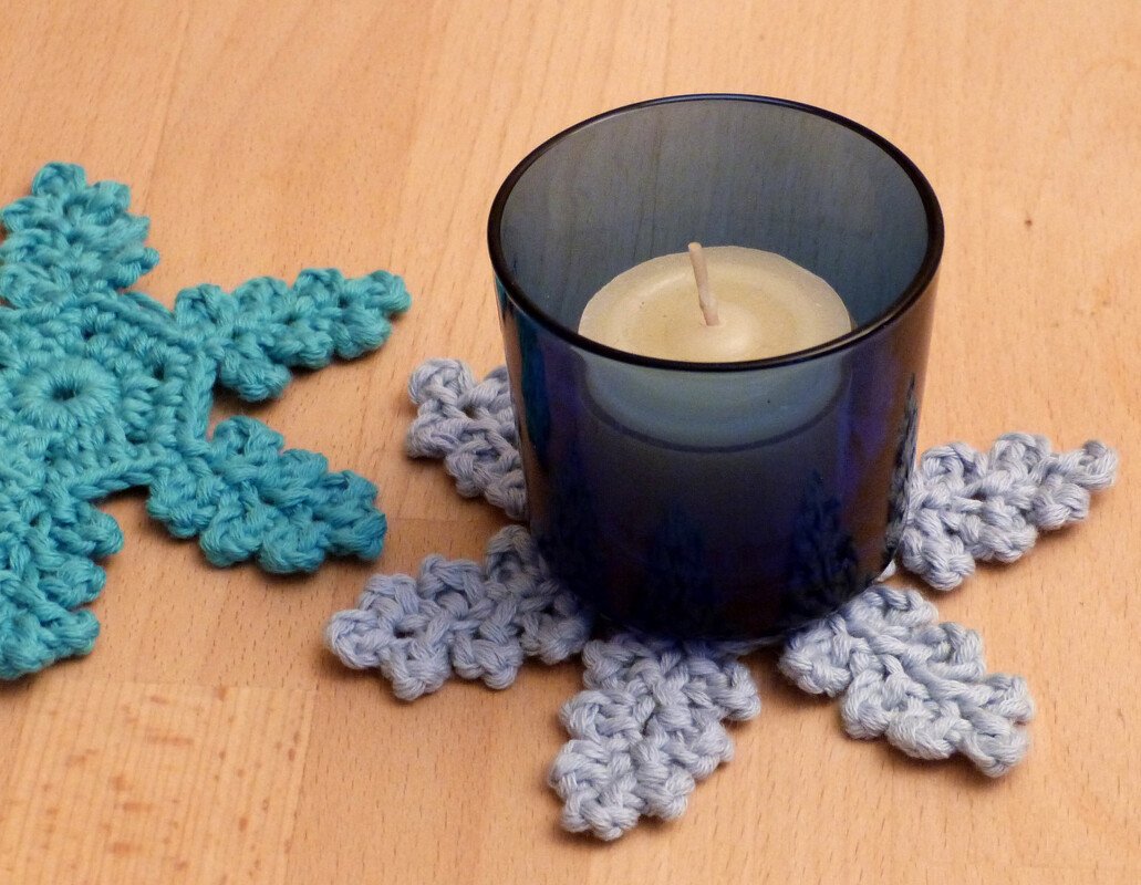 Häkelanleitung für eine Eisblume als Anhänger oder Untersetzer - Bild 2