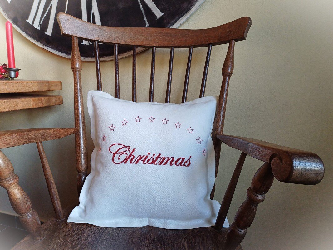 Kreuzstichvorlage Winter und Merry Christmas, festliche Dekoration sticken - Bild 10