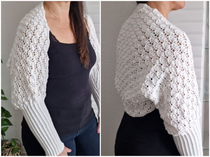 Häkelanleitung für den Ärmelschal/Schulterschmeichler "Sweet Touch"