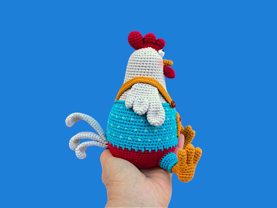 Häkelanleitung Amigurumi Hahn mit Henne, Osterdekorationen - Bild 4