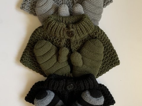 gesteppte Handschuhe (Größe S und M/L) und Halswärmer  von Otti.Berlin