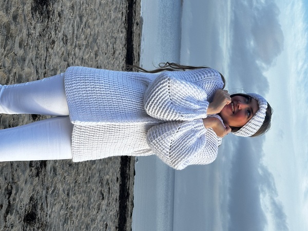 Häkelanleitung 1-Bobbel-Everyday-Häkeljacke "Eismeer" - Bild 6