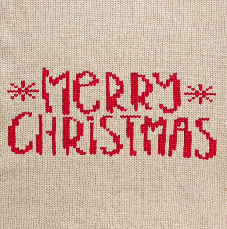 Frohe Weihnachten Diagramm fürs Stricken, Kreuzstich, Häkeln