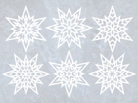 Fensterdekoration – Weiße Sterne – Bastelanleitung und Vorlagen