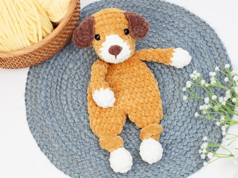 Häkelanleitung Hund Schmusetuch, Schmusehund, Schnuffeltuch