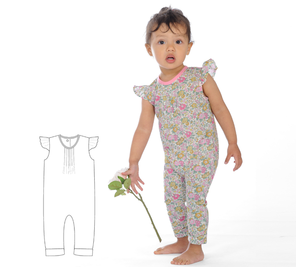 Baby Strampler Schnittmuster MIA – mit Haarband 50/56–98/104