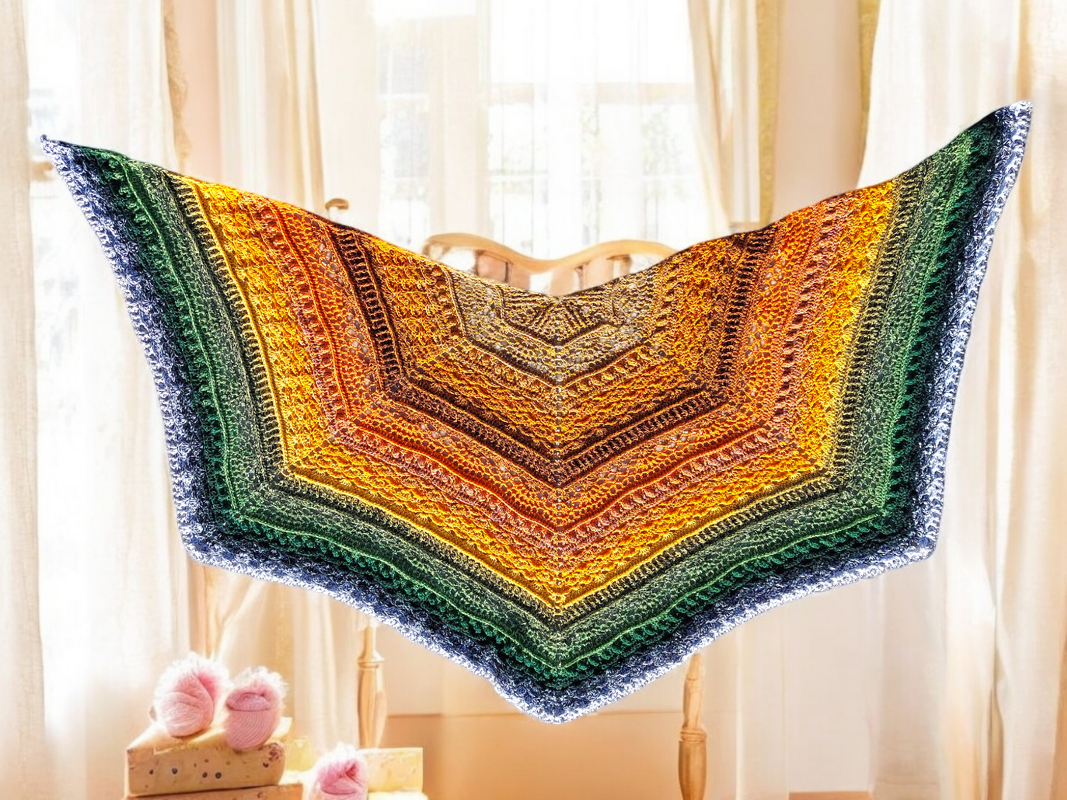 Pentagon-scarf „Tisca BE“ – crochet pattern